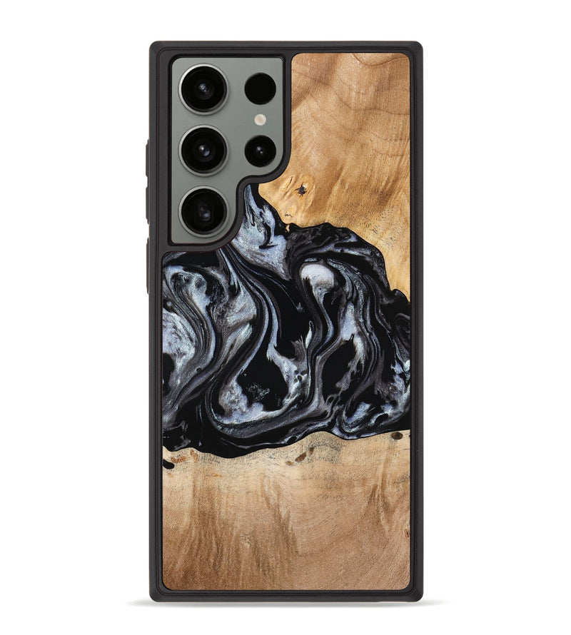 Galaxy S23 Ultra Wood Phone Case - Roberto (Black & White, 774922)