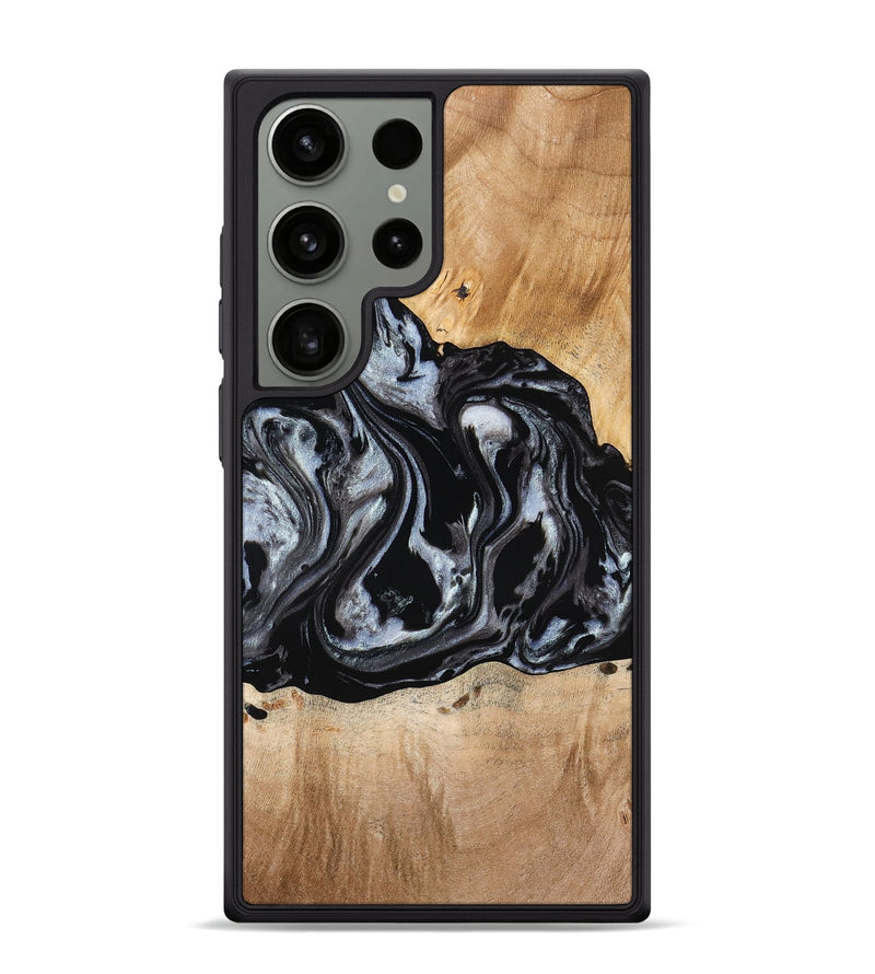 Galaxy S24 Ultra Wood Phone Case - Roberto (Black & White, 774922)