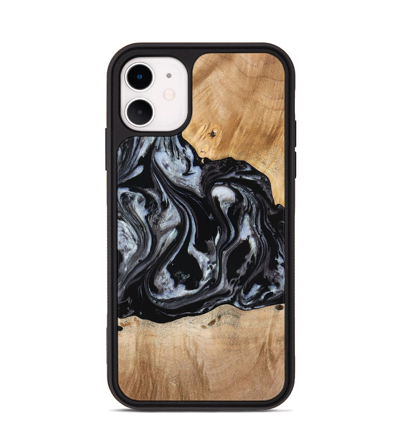 iPhone 11 Wood Phone Case - Roberto (Black & White, 774922)
