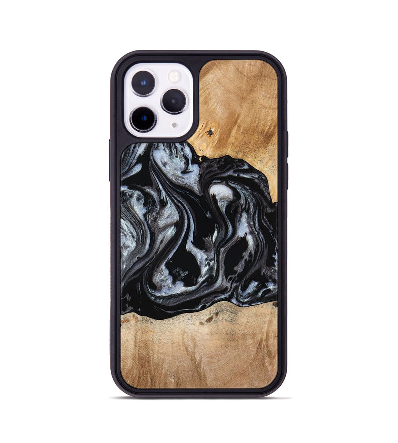iPhone 11 Pro Wood Phone Case - Roberto (Black & White, 774922)