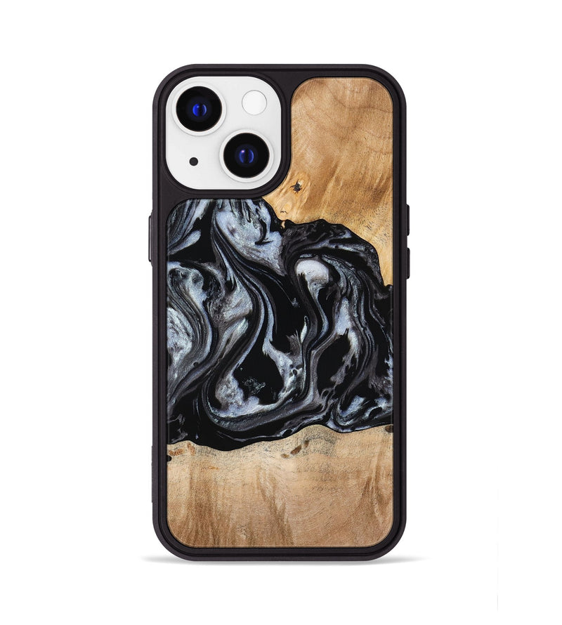 iPhone 13 Wood Phone Case - Roberto (Black & White, 774922)
