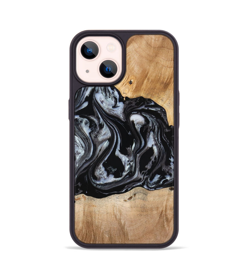 iPhone 14 Wood Phone Case - Roberto (Black & White, 774922)