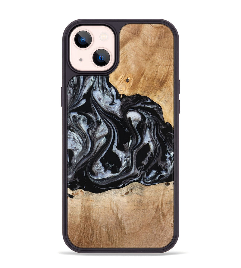 iPhone 14 Plus Wood Phone Case - Roberto (Black & White, 774922)