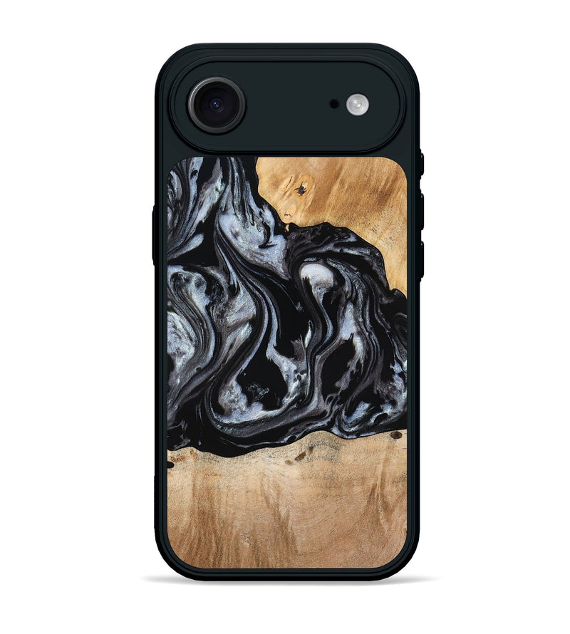 iPhone 17 Air Wood Phone Case - Roberto (Black & White, 774922)
