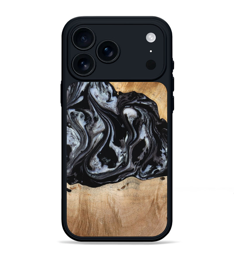 iPhone 17 Pro Max Wood Phone Case - Roberto (Black & White, 774922)