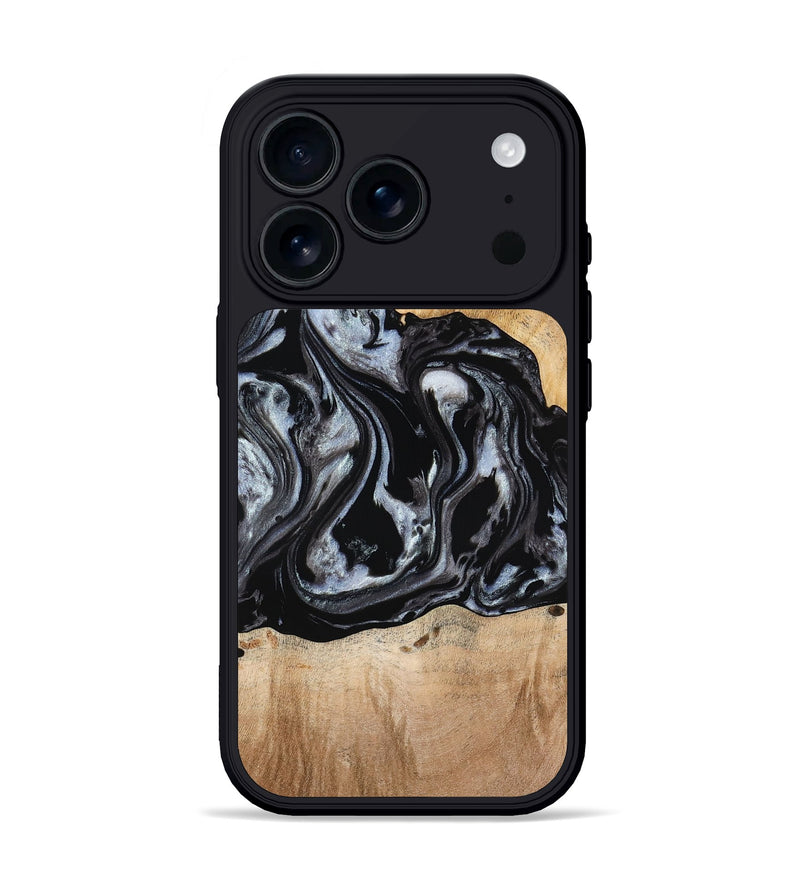 iPhone 17 Pro Wood Phone Case - Roberto (Black & White, 774922)