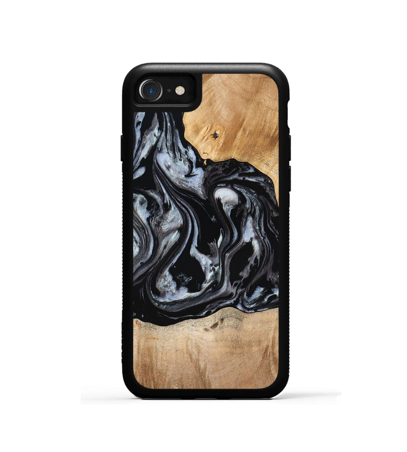 iPhone SE Wood Phone Case - Roberto (Black & White, 774922)