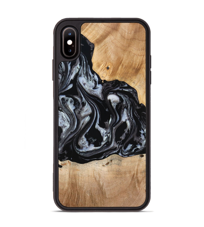 iPhone Xs Max Wood Phone Case - Roberto (Black & White, 774922)