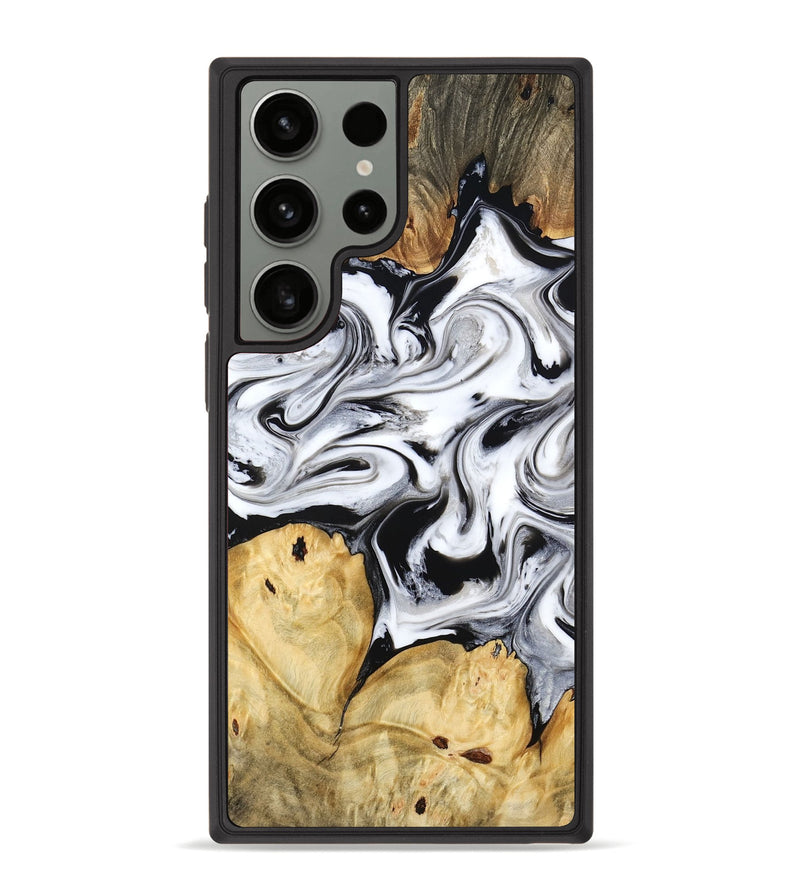 Galaxy S23 Ultra Wood Phone Case - Lashawn (Black & White, 774923)