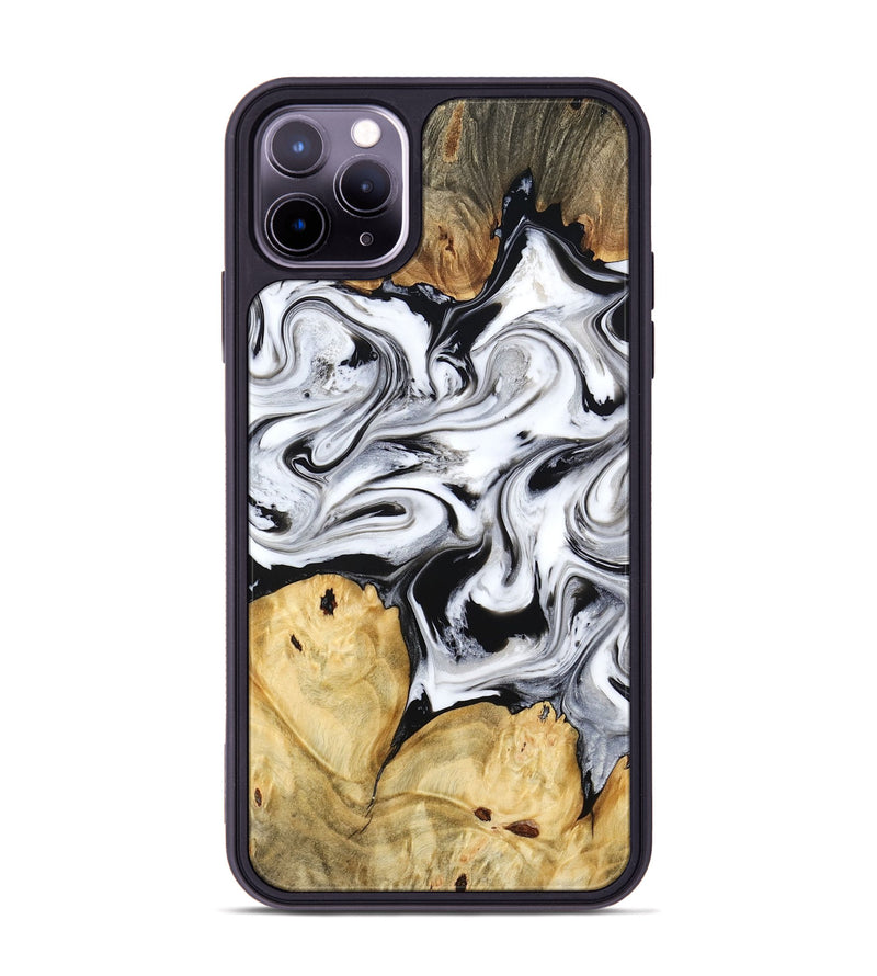 iPhone 11 Pro Max Wood Phone Case - Lashawn (Black & White, 774923)