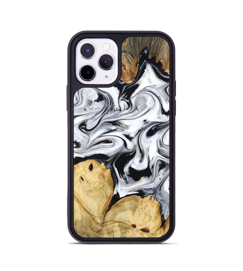 iPhone 11 Pro Wood Phone Case - Lashawn (Black & White, 774923)