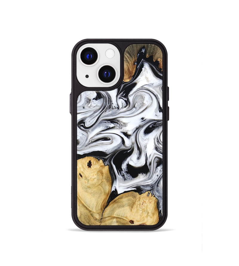 iPhone 13 mini Wood Phone Case - Lashawn (Black & White, 774923)