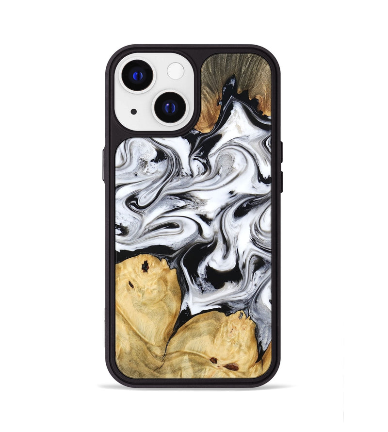 iPhone 13 Wood Phone Case - Lashawn (Black & White, 774923)