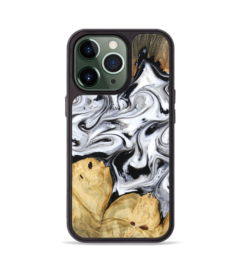 iPhone 13 Pro Wood Phone Case - Lashawn (Black & White, 774923)