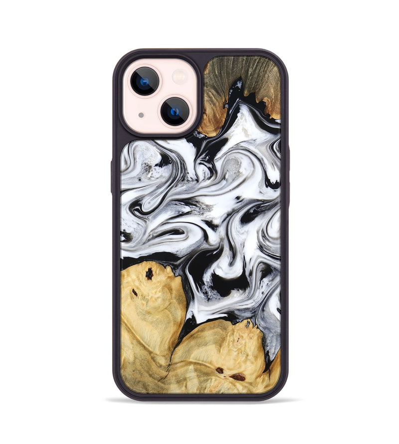 iPhone 14 Wood Phone Case - Lashawn (Black & White, 774923)