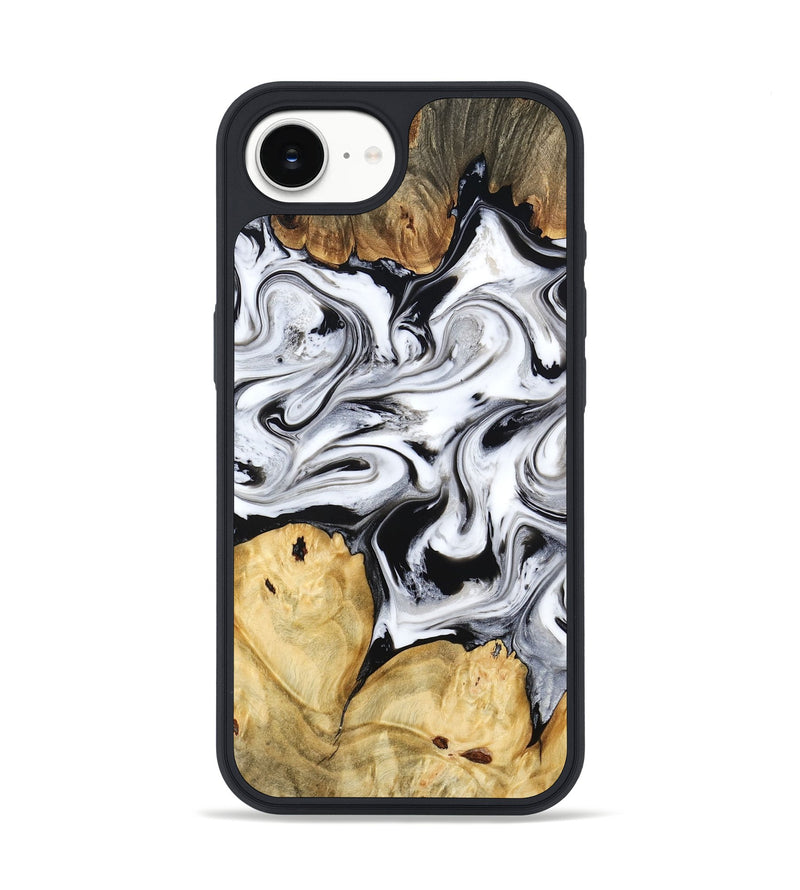 iPhone 16e Wood Phone Case - Lashawn (Black & White, 774923)