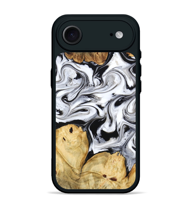 iPhone 17 Air Wood Phone Case - Lashawn (Black & White, 774923)