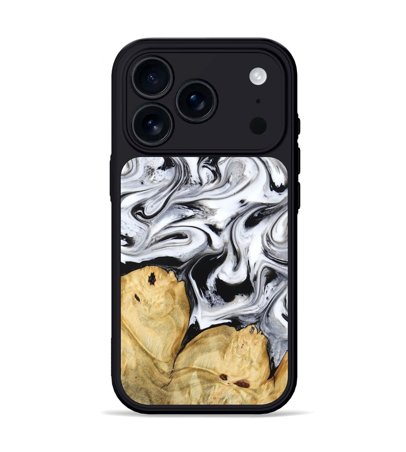 iPhone 17 Pro Wood Phone Case - Lashawn (Black & White, 774923)