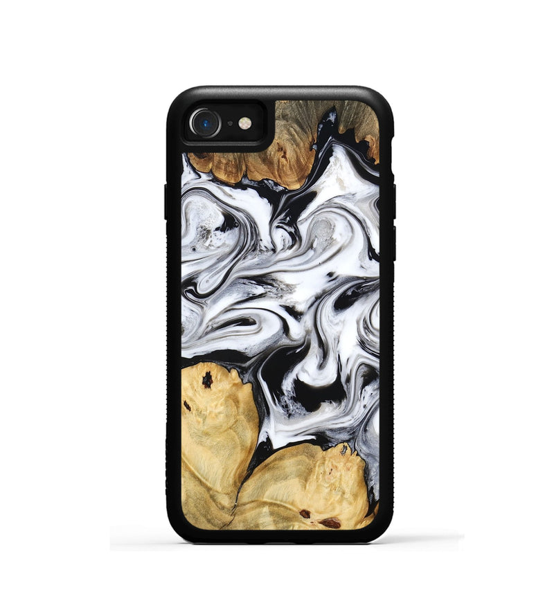 iPhone SE Wood Phone Case - Lashawn (Black & White, 774923)