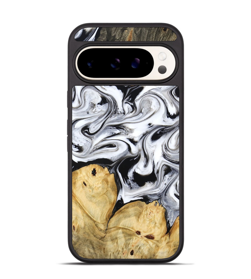 Pixel 9 Pro Wood Phone Case - Lashawn (Black & White, 774923)