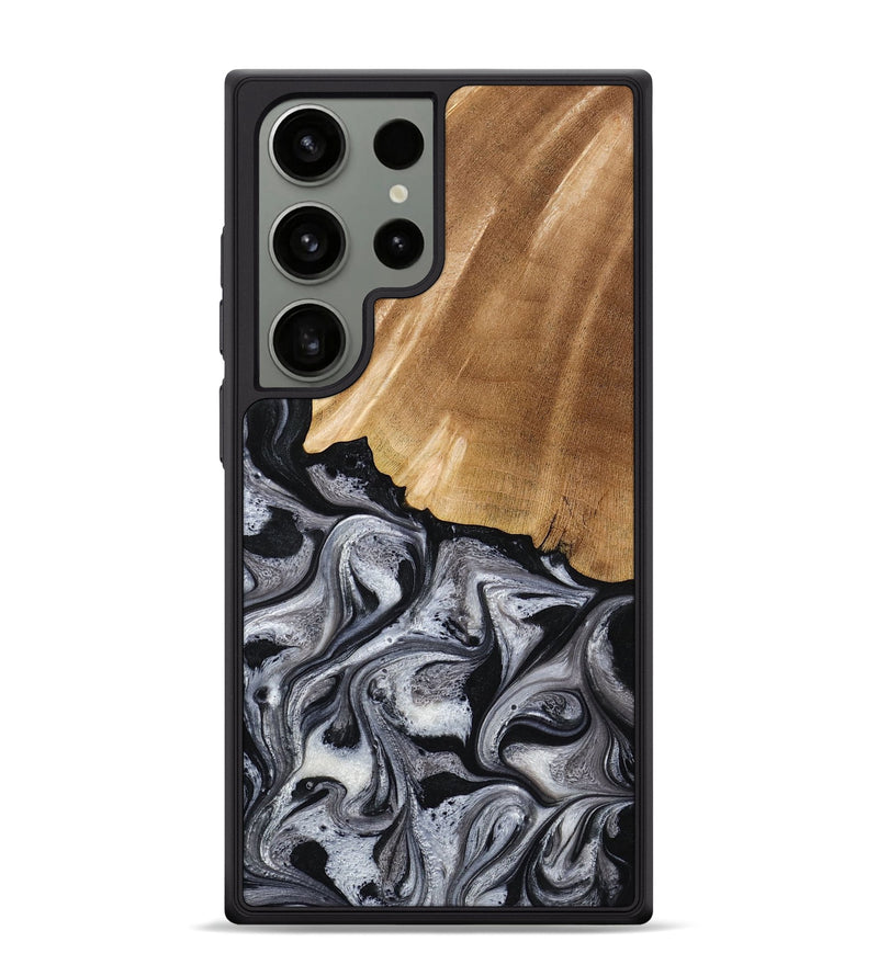 Galaxy S24 Ultra Wood Phone Case - Antone (Black & White, 774925)