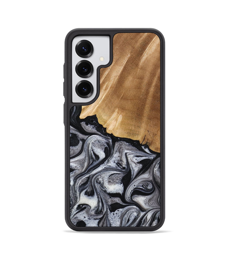 Galaxy S25 Wood Phone Case - Antone (Black & White, 774925)