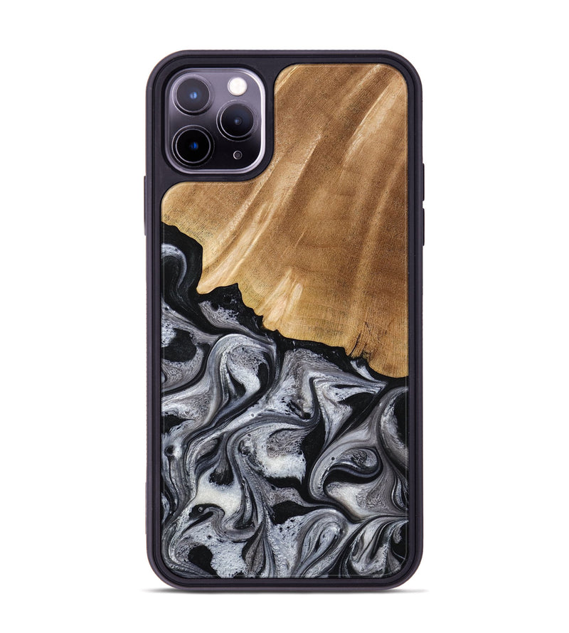 iPhone 11 Pro Max Wood Phone Case - Antone (Black & White, 774925)