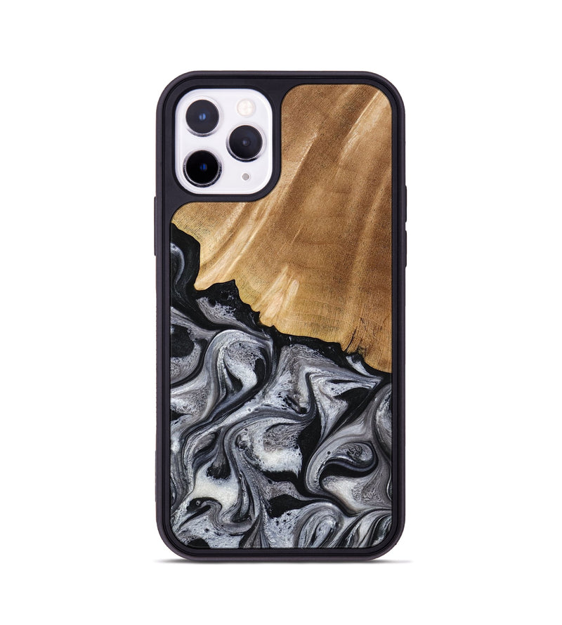 iPhone 11 Pro Wood Phone Case - Antone (Black & White, 774925)