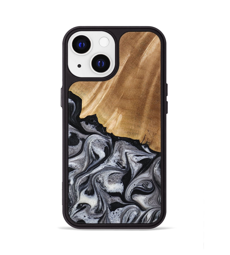 iPhone 13 Wood Phone Case - Antone (Black & White, 774925)