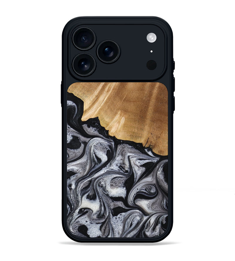 iPhone 17 Pro Max Wood Phone Case - Antone (Black & White, 774925)