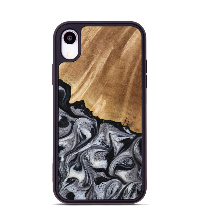 iPhone Xr Wood Phone Case - Antone (Black & White, 774925)