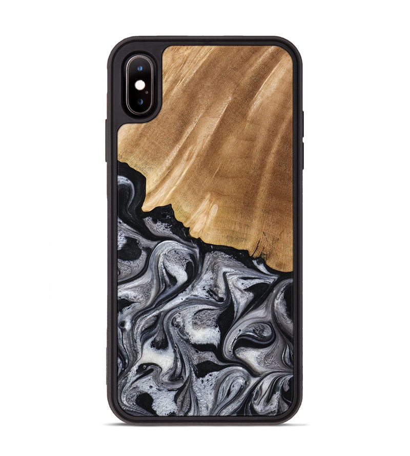 iPhone Xs Max Wood Phone Case - Antone (Black & White, 774925)