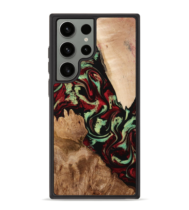 Galaxy S23 Ultra Wood Phone Case - Veva (Red, 774976)