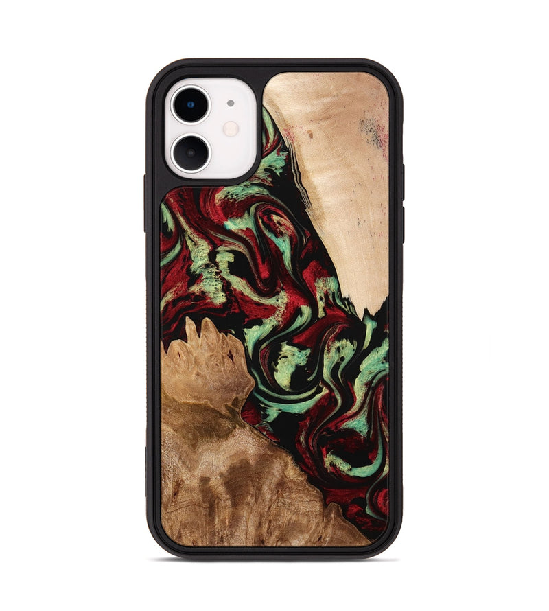 iPhone 11 Wood Phone Case - Veva (Red, 774976)