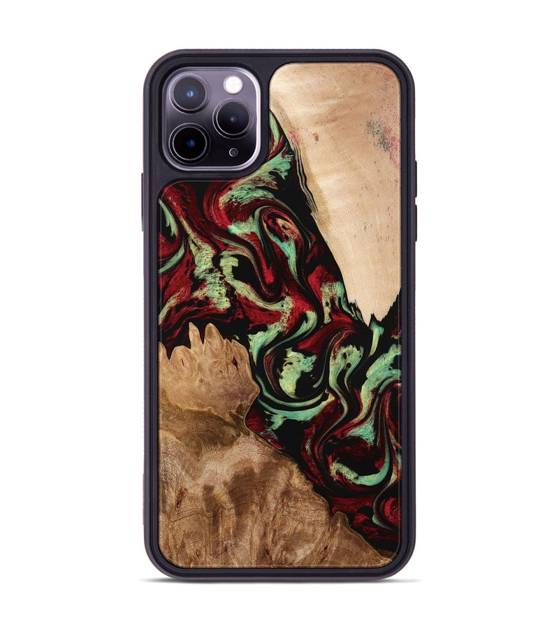 iPhone 11 Pro Max Wood Phone Case - Veva (Red, 774976)