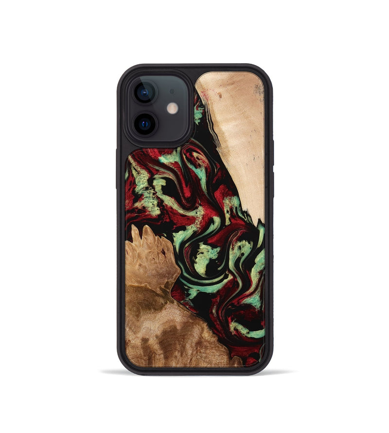 iPhone 12 mini Wood Phone Case - Veva (Red, 774976)