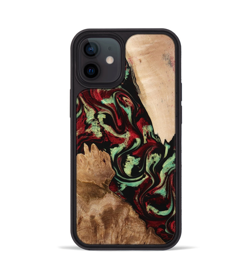iPhone 12 Wood Phone Case - Veva (Red, 774976)