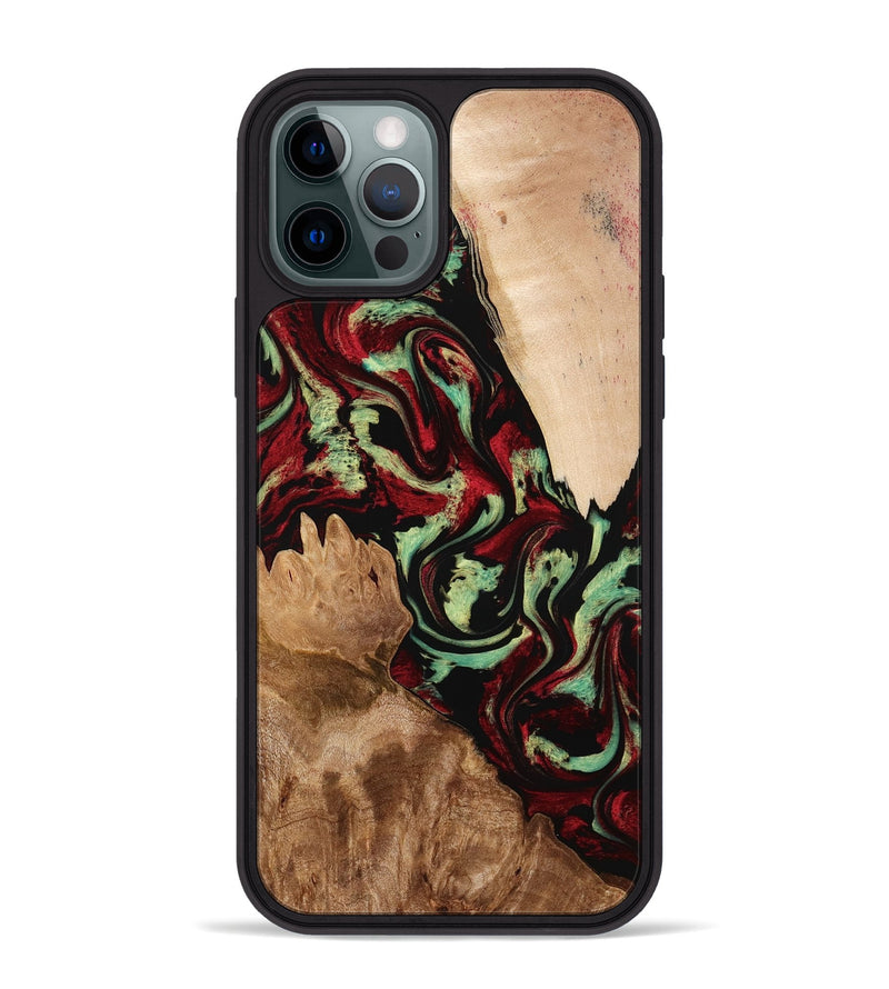 iPhone 12 Pro Max Wood Phone Case - Veva (Red, 774976)
