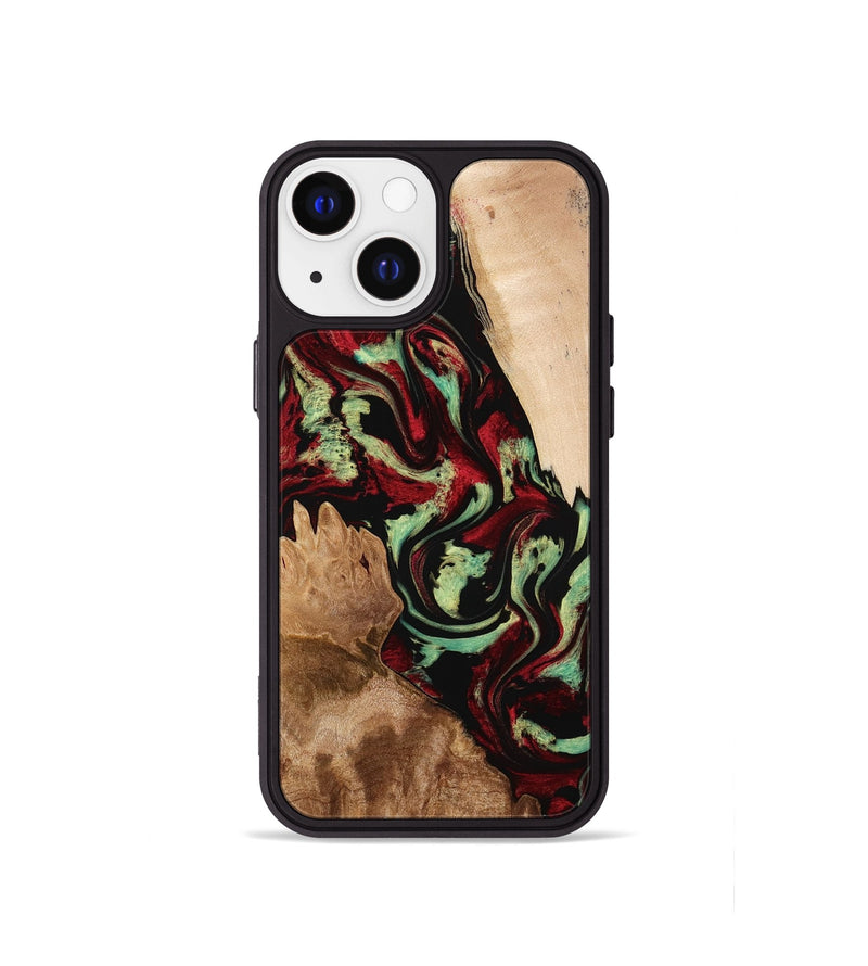 iPhone 13 mini Wood Phone Case - Veva (Red, 774976)