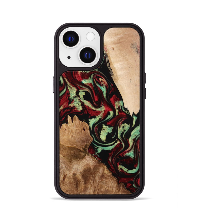 iPhone 13 Wood Phone Case - Veva (Red, 774976)