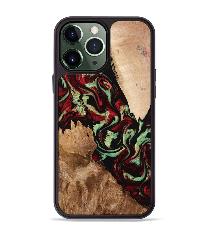 iPhone 13 Pro Max Wood Phone Case - Veva (Red, 774976)