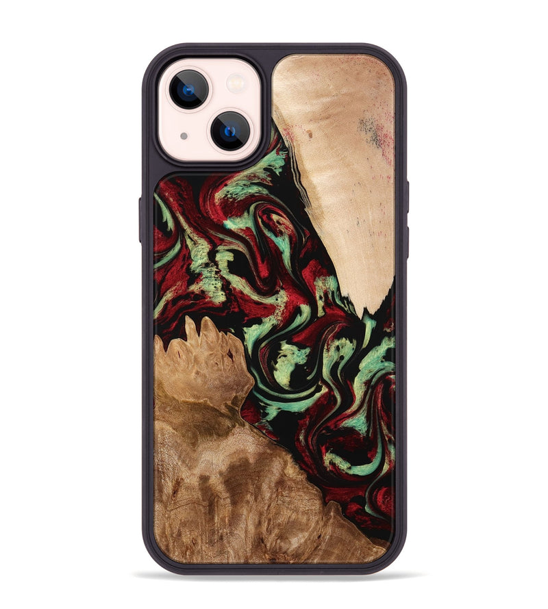 iPhone 14 Plus Wood Phone Case - Veva (Red, 774976)