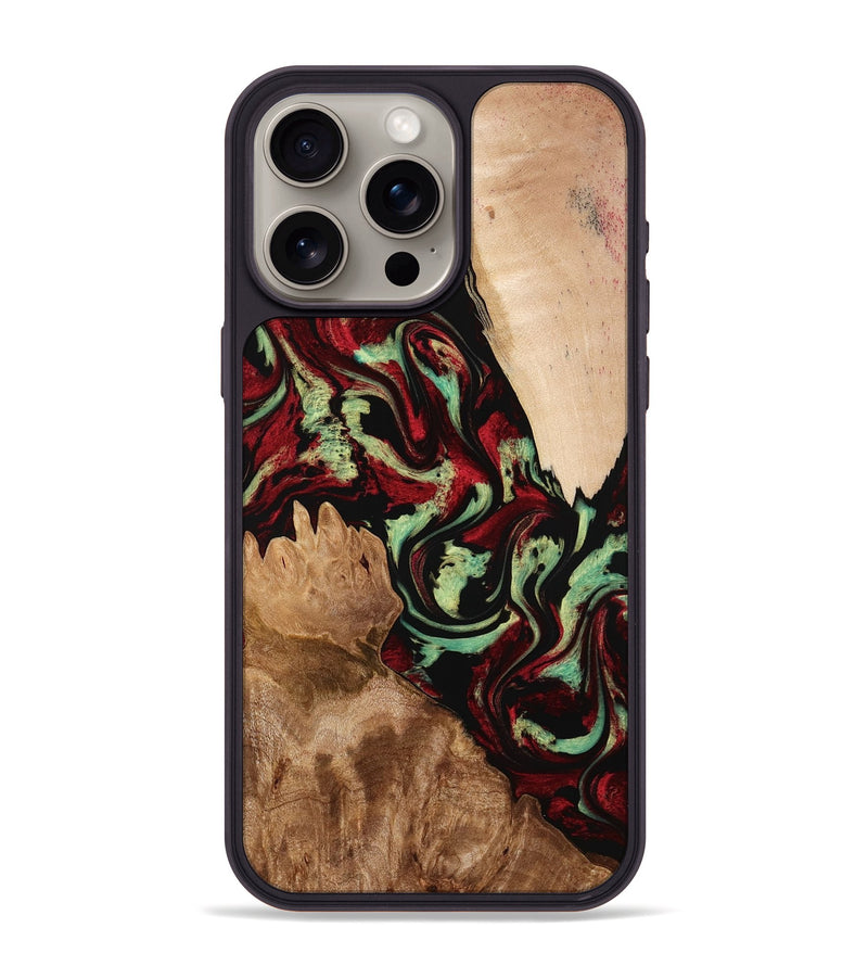 iPhone 15 Pro Max Wood Phone Case - Veva (Red, 774976)