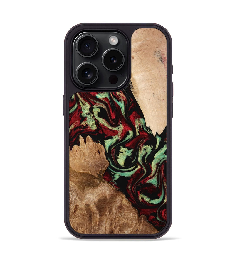 iPhone 15 Pro Wood Phone Case - Veva (Red, 774976)