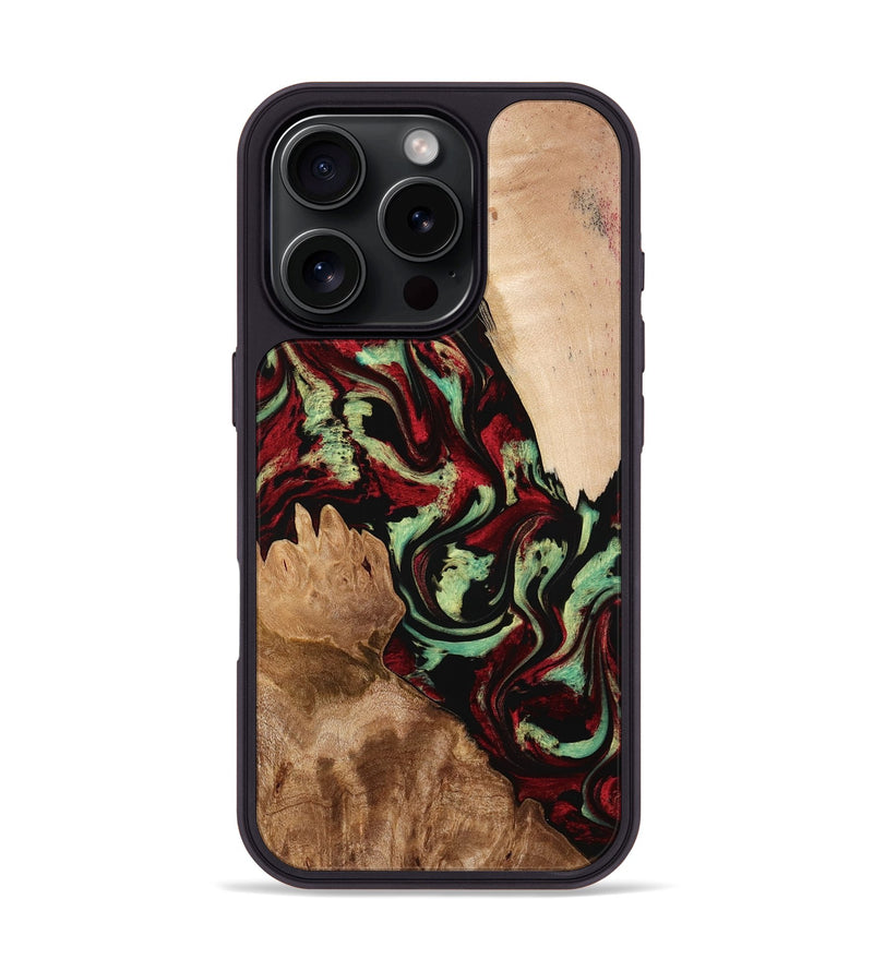 iPhone 16 Pro Wood Phone Case - Veva (Red, 774976)