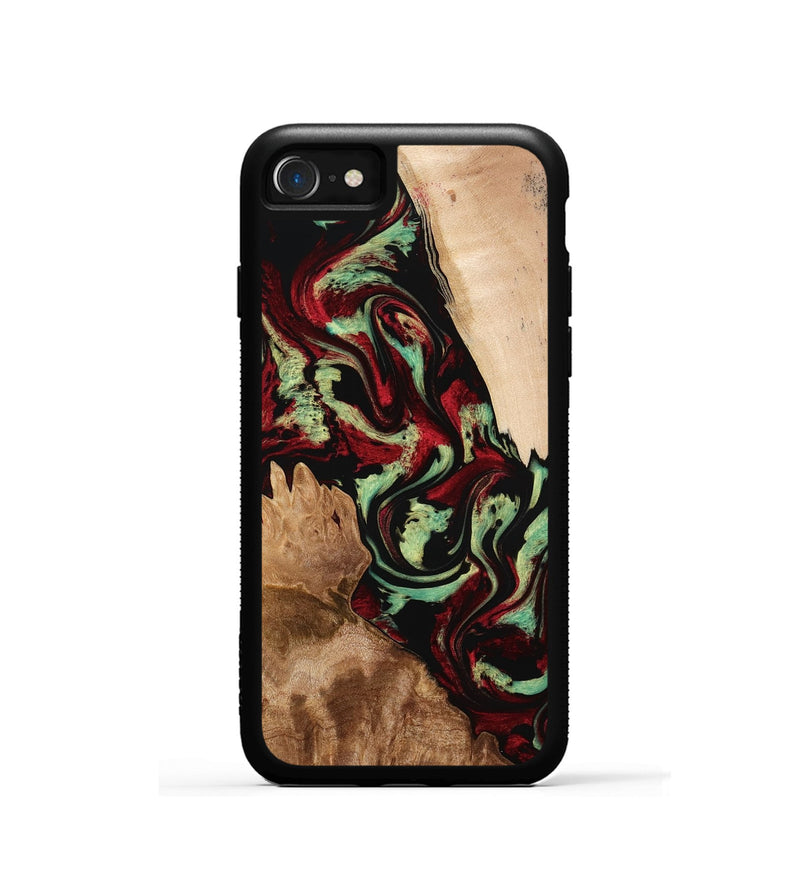 iPhone SE Wood Phone Case - Veva (Red, 774976)