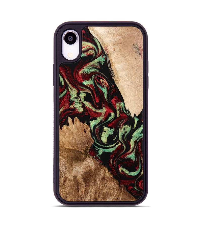 iPhone Xr Wood Phone Case - Veva (Red, 774976)