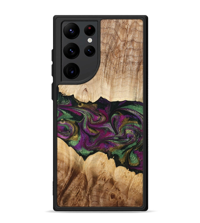 Galaxy S22 Ultra Wood Phone Case - Makayla (Purple, 775383)