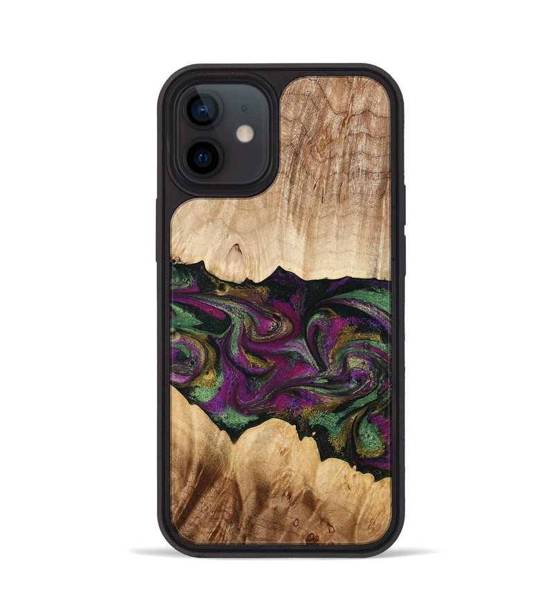 iPhone 12 Wood Phone Case - Makayla (Purple, 775383)