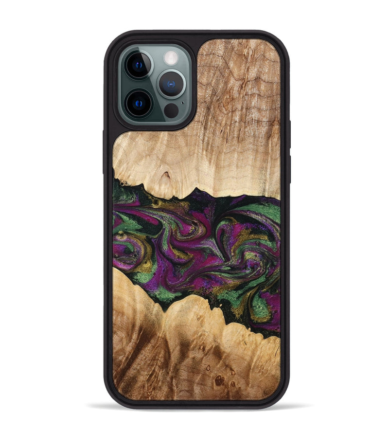 iPhone 12 Pro Max Wood Phone Case - Makayla (Purple, 775383)